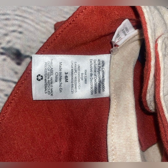 *SOLD on FB Infant size 3-6 months CELEBRATE! brand Thanksgiving shirt bib set - Picture 4 of 5